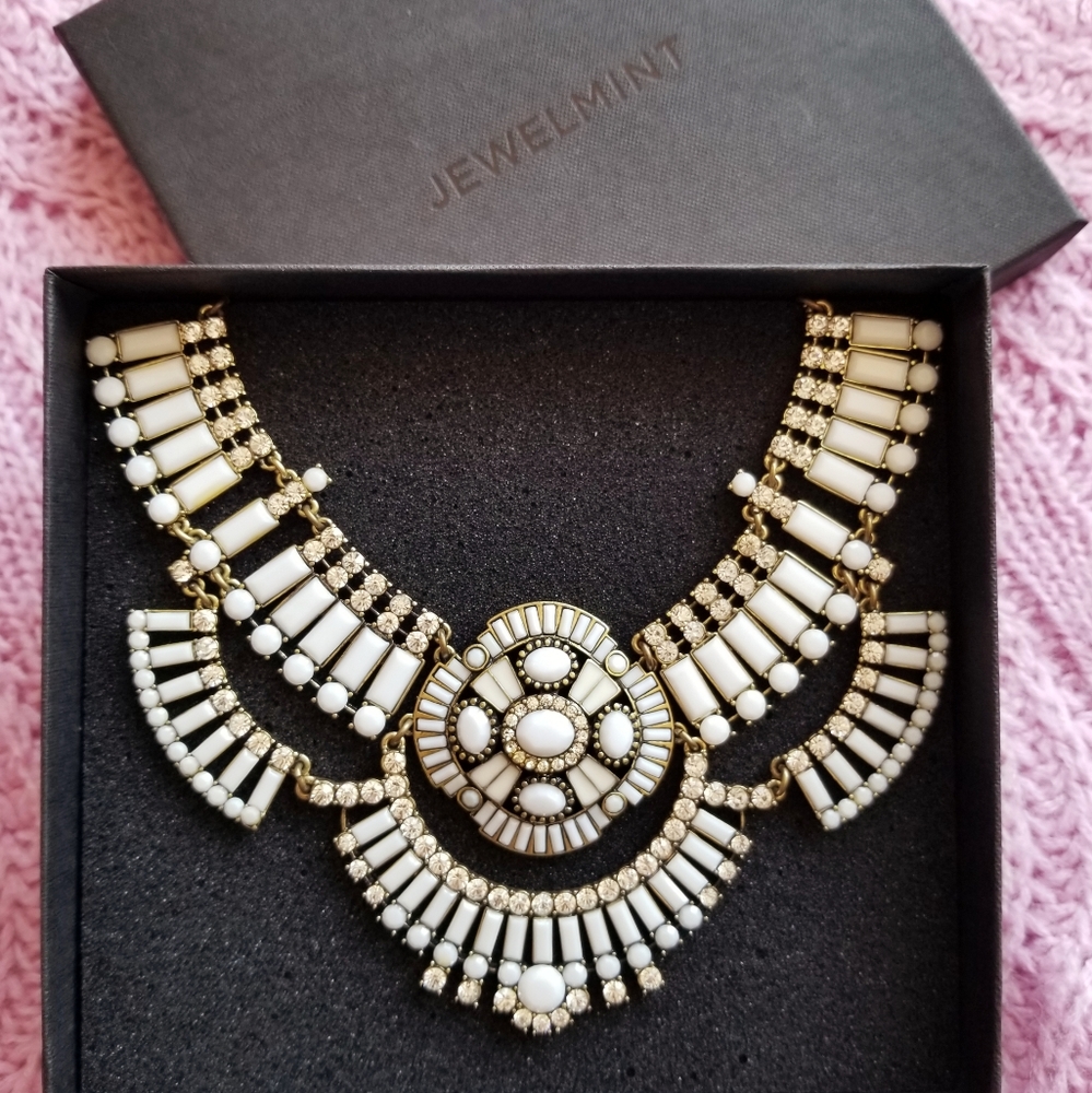 New! Bohemian Marble Enamel Necklace